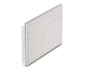 Hama Álbum de espiral, 50 páginas blancas 28 x 24 cm Confeti