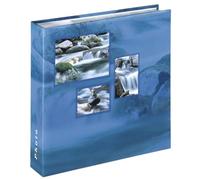 HAMA | Álbum de fotos 10 x 15 (Álbum de fotos con fundas individuales para fotos de 10 x 15, 50 hojas, 10 páginas, hasta 200 fotos,Regalo de San Valentin) Azul