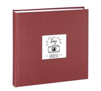 Hama | Álbum de Fotos 100 Hojas 30 x 30 cm | Compartimento en portada para personalizar con una foto, papel cristal protector, capacidad hasta 400 fotos, Burdeos
