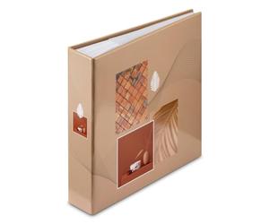 Hama - Álbum de fotos (200 fotos, 10 x 15 cm, 100 páginas, formato 22,5 x 22 cm, funda para tarjeta de memoria, diseño Zen), color terracota