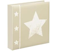 HAMA | Álbum de Fotos 22,5 x 22 cm (Álbum con Capacidad para 200 Fotos tamaño 10x15cm, Incluye un Compartimento para CD,Regalo de San Valentin) Color Beige
