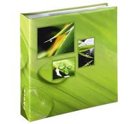 HAMA | Álbum de fotos (22x22cm para 200 fotos de 10x15cm, con espacio para notas y funda para guardar las fotos, idea de regalo,Regalo de San Valentin) Color verde