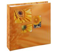 HAMA | Álbum de fotos (22x22cm para 200 fotos de 10x15cm, con espacio para notas y funda para guardar las fotos, idea de regalo,Regalo de San Valentin) Color Naranja