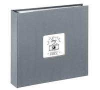 HAMA | Álbum de Fotos (Álbum de Fotos 10x15 cm, Con Capacidad para 160F, Con un Compartimento en Portada para Insertar una Foto, Regalo de San Valentin) Color Gris
