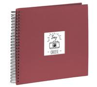 Hama Álbum de fotos con 50 páginas negras, Borgoña, 36 x 32 cm, Regalo de San Valentin