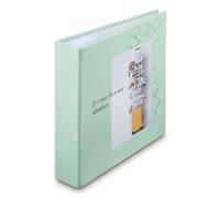 Hama - Álbum de fotos con bolsillo "Journey" (álbum de notas, 200 fotos, 10 x 15 cm, 100 páginas blancas, Dim. 22,5 x 22 cm, ideal para álbumes de recortes, idea de regalo, tapa rígida, bolsa para