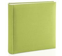 Hama Álbum de Fotos con Cubierta de Tela, 30 x 30 cm (Libro de Fotos Jumbo con 100 páginas Blancas, álbum de Fotos con separadores de pergamino, álbum para Personalizar y Pegar), Color Verde Claro