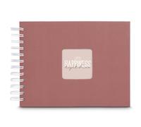 Hama | Álbum de Fotos con espiral para pegar y escribir (Álbum de fotografía de 10 x 15 cm, tamaño 24x17cm, con 50 hojas, papel cristal protector, 10x15 cm máximo 50 fotos) Color Terra