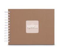 Hama | Álbum de Fotos con espiral para pegar y escribir (Álbum de fotografía de 10 x 15 cm, tamaño 24x17cm, con 50 hojas, papel cristal protector, 10x15 cm máximo 50 fotos) Color Mousse