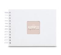 Hama | Álbum de Fotos con espiral para pegar y escribir (Álbum de fotografía de 10 x 15 cm, tamaño 24x17cm, con 50 hojas, papel cristal protector, 10x15 cm máximo 50 fotos) Color Blanco