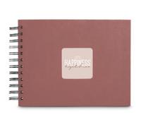 Hama | Álbum de Fotos con espiral para pegar y escribir (Álbum de fotografía de 10 x 15 cm, tamaño 24x17cm, con 50 hojas, papel cristal protector, fotos de 10x15 cm máximo 50 fotos) Color Terra