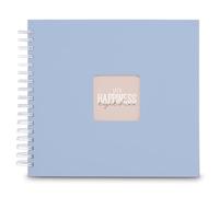 Hama | Álbum de Fotos con espiral para pegar y escribir (Álbum de fotografía de 10 x 15 cm, tamaño 28x24cm, con 50 hojas, papel cristal protector, 10x15 cm máximo 100 fotos) Color Lagoon