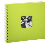 Hama | Álbum de Fotos con espiral para pegar y escribir (Álbum de fotografía de 10 x 15 cm, tamaño 36x32cm, con 50 hojas, papel cristal protector, 10x15 cm máximo 300 fotos) Color Kiwi