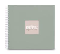 Hama Fine Art Álbum de fotos (50 páginas blancas, 25 hojas, Espiral, Compartimento para insertar foto, Regalo de San Valentin), Verde, 36 x 32 cm