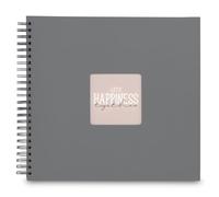 Hama | Álbum de Fotos con espiral para pegar y escribir (Álbum de fotografía de 10 x 15 cm, tamaño 36x32cm, con 50 hojas, papel cristal protector, 10x15 cm máximo 300 fotos) Color Gris Claro