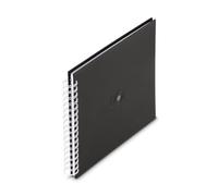 Hama - Álbum de fotos con espirales (28 x 24 cm, 200 fotos de 10 x 15 cm, 50 páginas blancas, álbum de recortes DIY para personalizar y pegar), color negro