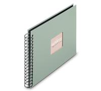 Hama Álbum de fotos para pegar y escribir – 50 páginas 28x24 cm, 100 fotos 10x15, espiral, verde