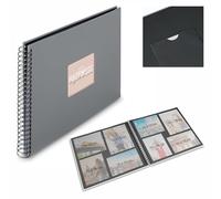 Hama | Álbum de Fotos Espiral 50 Hojas 28 x 24 cm | Para pegar y escribir recuerdos, 50 hojas con papel cristal protector, capacidad hasta 100 fotos de 10 x 15 cm, Mousse