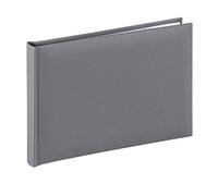 Hama | Álbum de Fotos para pegar (Álbum de fotografía de 10 x 15 cm, tamaño 24x17cm, con 36 hojas, papel cristal protector, fotos de 10x15 cm máximo 72 fotos, Regalo de San Valentin) Color Gris