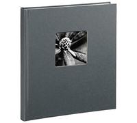 Hama | Álbum de fotos para pegar (Álbum de fotografía de 10 x 15c, tamaño 29cm x 32cm, con 50 hojas, papel cristal protector, fotos de 10 x 15 cm,Regalo de San Valentin) Gris