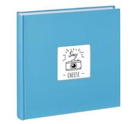 Hama | Álbum de Fotos para pegar (Álbum de fotografía de 10x15cm, tamaño 30x30 cm, 100 hojas, papel cristal protector, máximo 400 fotos, compartimento en portada para insertar foto) Color Azul