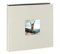 Hama | Álbum de Fotos para pegar (Álbum de fotografía de 10x15cm, tamaño 30x30 cm, 100 hojas, papel cristal protector, máximo 400 fotos, compartimento en portada para insertar foto) Color Tiza