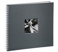 HAMA | Álbum de fotos para pegar (álbum de fotos para has 4 fotos de 10 x 15cm por página, 25 hojas, encuadernación espiral) Gris