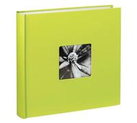 HAMA | Álbum de fotos para pegar y escribir (50 páginas negras de 36 x 32 cm, máximo 100 fotos de tamaño 10 x 15cm, con espiral y papel de cristal entre páginas,Regalo de San Valentin) Color verde