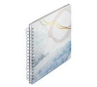 Hama - Álbum de fotos con espirales (28 x 24 cm, 100 fotos de 10 x 15 cm, 50 páginas blancas, álbum de recortes DIY para personalizar y pegar), color azul