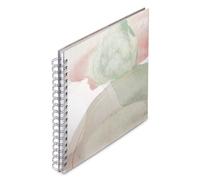 Hama Álbum de fotos Watercolor de 28 x 24 cm (álbum en espiral con 50 páginas blancas, libro de fotos para hacer y pegar, álbum de bodas para hasta 100 fotos en formato 10 x 15 cm), color verde