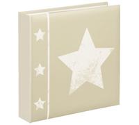 HAMA | Álbum de Fotos 22,5 x 22 cm (Álbum con Capacidad para 200 Fotos tamaño 10x15cm, Incluye un Compartimento para CD,Regalo de San Valentin) Color Beige