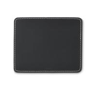 Hama Alfombrilla de ratón (ratón de Ordenador, Caucho Natural, Base de Goma, ratón láser, óptico, 22 x 18 x 0,3 cm, Elegante Cuero) Negro