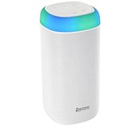 Hama | Altavoz Bluetooth Compacto 5W con iluminación LED, batería 10 h, Manos Libres y Entrada Auxiliar - portátil e Impermeable - Blanco