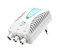 Hama | Amplificador de Antena para 2 Dispositivos (Cable de Banda Ancha a CATV, amplificación 2x22db) Color Blanco