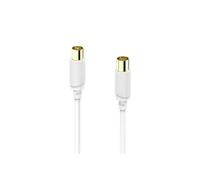 Hama antena, cable SAT de conexión [1x coaxial macho - 1x coaxial hembra] 1.5 m 120 dB blanco
