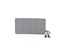 Hama - Antena interior (Tela, DVB-T2, Active), color gris y negro