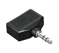 Hama - Audio Adaptador 3,5 mm Plug Stereo - 2 x 3,5 mm Jack Stereo, Male/Female, 3.5 mm M, 2 x 3.5 mm F, Negro