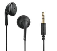 Hama Auriculares con cable Bubbly - estéreo, jack 3,5 mm chapado en oro, 1,2 m, negro
