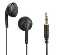 Hama - Auriculares con Cable Jack Bubbly (Auriculares estéreo con Cable, Conector Jack de 3,5 mm, Chapado en Oro, Cable de 1,2 m), Color Negro