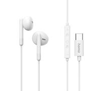 Hama, Auriculares con Clase, Auriculares, micrófono, Cable Kink Prot, USB-C, Color Blanco