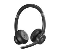 Hama | Auriculares con micrófono para PC (inalámbricos, conexión USB A, Auriculares para PC con Brazo de micrófono Ajustable, recagable) Negro