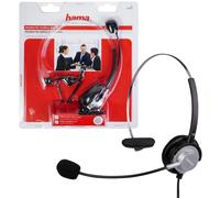 Hama 40625 - Auriculares de diadema abiertos (control remoto integrado), negro, plateado