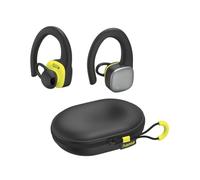 Hama | Auriculares Inalámbricos Bluetooth Deportivos (Auriculares Deportivos con hasta 7h de Música, IPX5, Micrófono) Negro y Amarillo