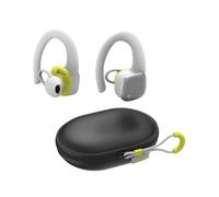 Hama | Auriculares inalámbricos Bluetooth Deportivos - Blanco y Amarillo | Auriculares deportivos con hasta 7h de música, IPX5 auriculares bluetooth a prube ade sudor, auriculares con micrófocno