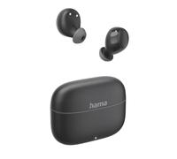 Hama | Auriculares inalámbricos con cancelación de Ruido ENC. (Cascos Bluetooth 5.3, Control táctil, 3 Modos Ecualizador, autonomía 20h con Estuche Carga, micrófono Integrado) Negro