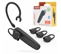 Hama | Auriculares Mono inalámbcisos (Auriculares Bluetooth, Alcance 10m; hasta 7h conversación, Ligeros, USB C) Negro