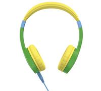 Hama | Auriculares para niños y oídos sensibles (con limitación de Sonido a 85dB, Diadema Flexible, con Entrada Jack 3,5mm, Micrófono, Compatible con Siri y Google Assistant), Color Verde y Amarillo