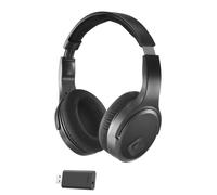Hama | Auriculares para TV inalámbricos sin latencia. (Cascos televisión Bluetooth 5.3, conexión 2.4 GHz con dongle USB, 16h autonomía, Modos de Sonido Voice, Diadema Ajustable) Negro