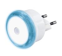 Hama Luz nocturna LED de orientación con sensor crepuscular y enchufe, consumo eficiente Azul