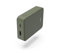 Hama|Batería Externa para móvil (Power Bank de 10.000 mAh, batería portátil Universal con 2 entradas USB-C y USB-A,indicador LED batería, Safe Charging) Verde